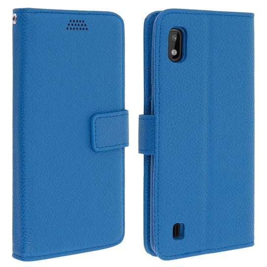 Etui z klapką-portfelem, smukłe etui do Xiaomi Mi 8 Lite, silikonowe etui – niebieskie Avizar