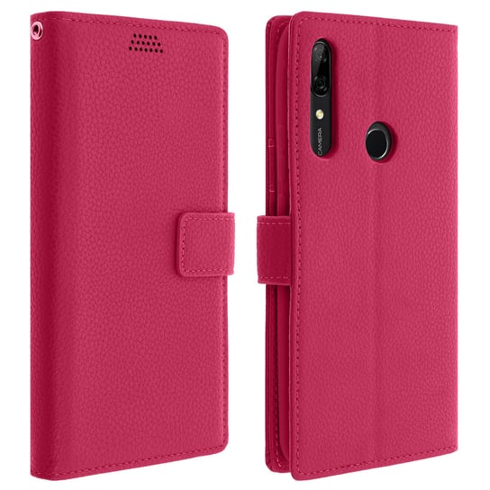 Etui z klapką-portfelem, wąska obudowa Huawei P Smart Z, silikonowa obudowa – różowa Avizar
