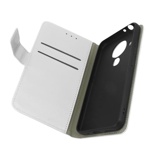 Etui z klapką-portfelem, wąska obudowa Nokia 5.4/3.4 , silikon – biały Avizar