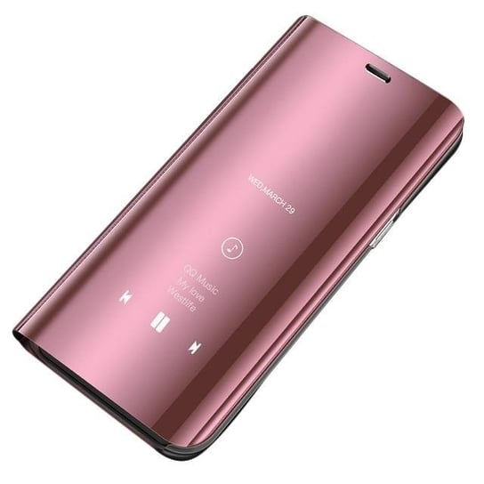 Etui z klapką, Samsung Galaxy A40, różowy Hurtel
