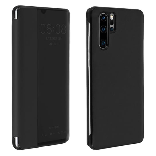 Etui z klapką Smart view do Huawei P30 Pro - czarne Avizar