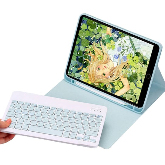 Etui z klawiaturą Bluetooth i uchwytem na rysik do Apple iPad 7/ 8/ 9 10.2 2019/20/21 Strado