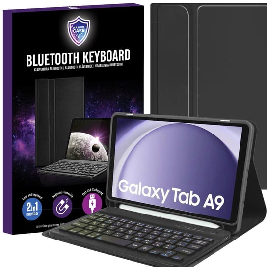 Etui z klawiatura do Samsung Galaxy Tab A9 8.7" 2023 SM-X110 SM-X115 | czarny Armor Case