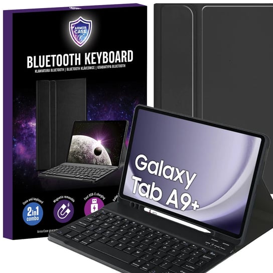 Etui z klawiatura do Samsung Galaxy Tab A9 + PLUS 11.0" X210 X215 X216 | czarny Armor Case