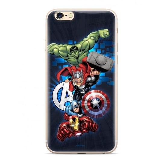 Etui z nadrukiem Avengers 001, Huawei Y7 Prime 2019 / Huawei Y7 2019 granatowy (MPCAVEN113) Marvel