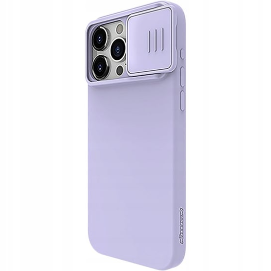 Etui z ochroną aparatu i MagSafe Nillkin CamShield Silky Magnetic do iPhone 15 Pro, jasnofioletowe Nillkin