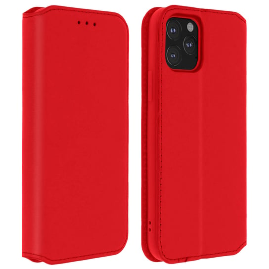 Etui z podstawką Classic Edition z miejscem na kartę do Apple iPhone 11 Pro Max - czerwone Avizar