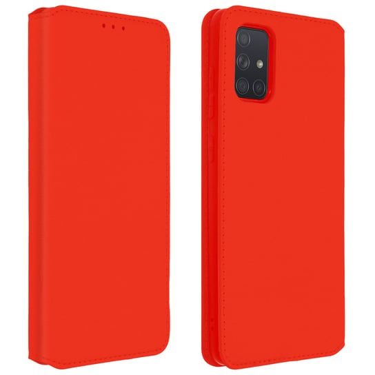 Etui z podstawką Classic Edition z miejscem na kartę do Samsunga Galaxy A71 – czerwone Avizar