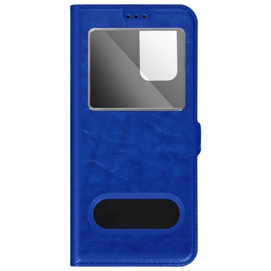 Etui z podwójnym okienkiem do Samsunga Galaxy A23 5G i M23 - niebieskie Avizar