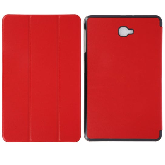 Etui z potrójną klapką i podstawką do Samsunga Galaxy Tab A 10.1 (2016), wąska obudowa – Czerwone Avizar