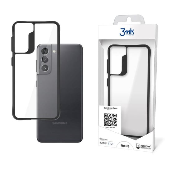Etui z satynową ramką na Samsung Galaxy S21 5G  - 3mk Satin Armor Case+ 3MK