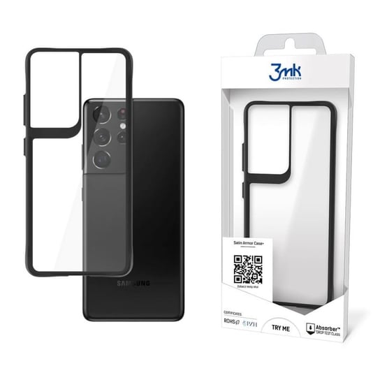 Etui z satynową ramką na Samsung Galaxy S21 Ultra 5G  - 3mk Satin Armor Case+ 3MK