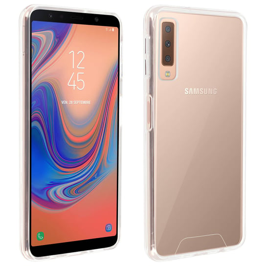 Etui z serii Cristal, hybrydowe etui tylne do Samsunga Galaxy A7 2018 – Ultra przezroczyste Avizar
