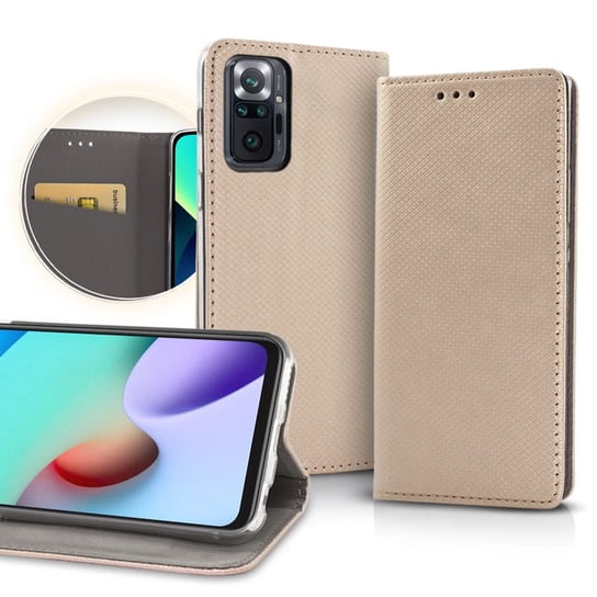 Etui Zamykane Z Klapką Do Xiaomi Redmi Note 11 Pro / 11 Pro 5G Złoty OEM