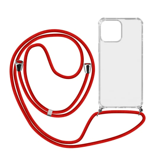 Etui ze sznurkiem do iPhone 13 Mini Removable Strap czerwone Avizar