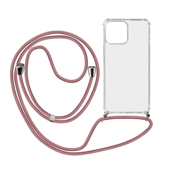 Etui ze sznurkiem do iPhone 13 Mini Removable Strap różowe Avizar