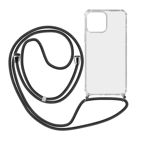 Etui ze sznurkiem do iPhone 13 Pro Max Removable Strap czarne Avizar