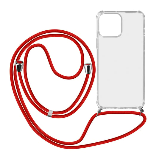 Etui ze sznurkiem do iPhone 13 Pro Max Removable Strap czerwone Avizar