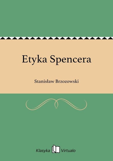 Etyka Spencera - ebook epub Brzozowski Stanisław