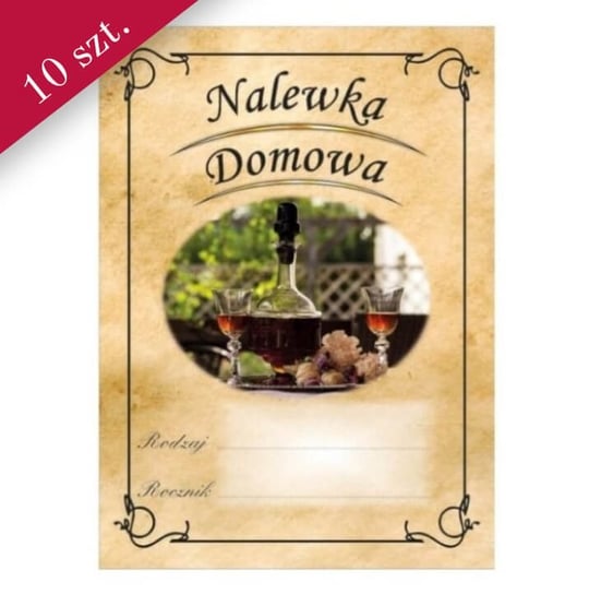 Etykieta Naklejka Nalewka Domowa - 10 Szt. Nd02 Bimberek