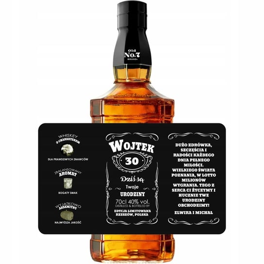 Etykieta Whisky Jack Daniel'S Na Urodziny 1L Z2 Propaganda