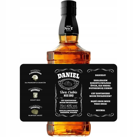 Etykieta Whisky Jack Daniel'S Prośba Świadek 1L Z2 Propaganda
