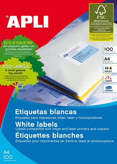 Etykiety APLI 97x67,7mm białe do drukarki Apli