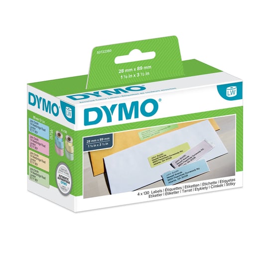 Etykiety Dymo 4 x 130 99011 28mm x 89mm kolorowe papierowe S0722380 Dymo