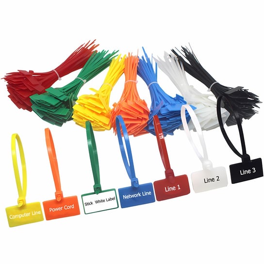 Etykiety kablowe Kolorowe opaski nylonowe 100 szt Novaza Tech