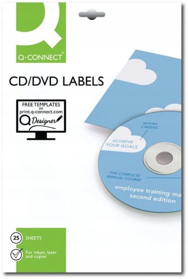 Etykiety na płyty CD/DVD średnica 117mm białe Inny producent