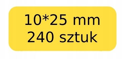 Etykiety Naklejki Żółte 10*25Mm 240Szt Niimbot Edibazzar