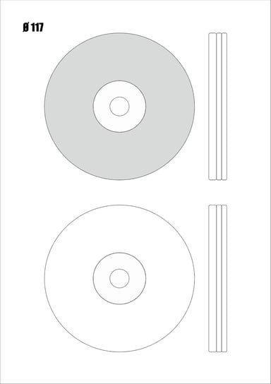 Etykiety samoprzylepne na CD - 2 na arkusz, 100 ark. Lambda