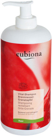 Eubiona, Hair, szampon rewitalizujący z pokrzywą i owocem granatu, 500 ml Eubiona