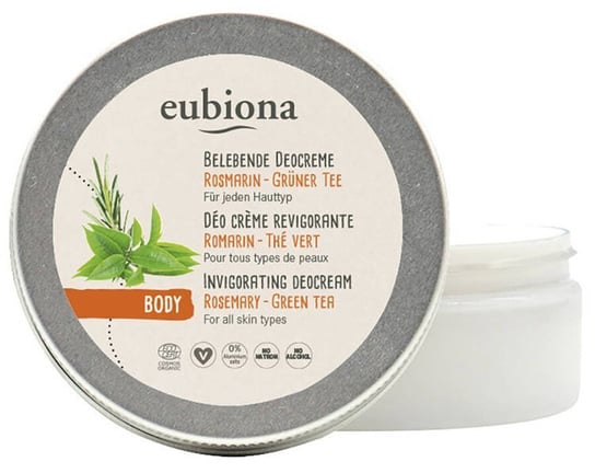Eubiona, Orzeźwiający dezodorant w kremie z rozmarynem i zieloną herbatą, 50ml Eubiona