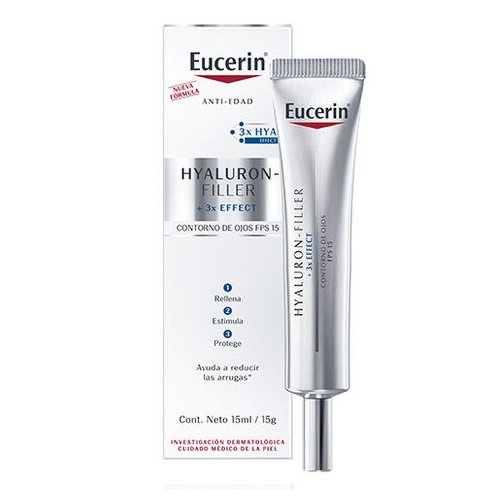 Eucerin, Hyaluron-Filler + 3x Effect Eye SPF15, Krem przeciwzmarszczkowy do skóry wokół oczu, 15ml Eucerin