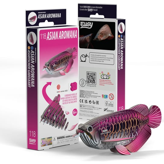 EUGY Ryba Arowana Azjatycka . Eko Układanka 3D. Eugy