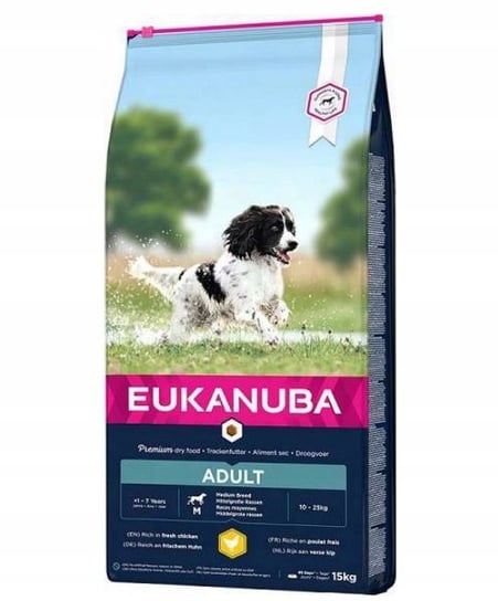 Eukanuba Active Adult Medium Kurczak 15 Kg + 3 Kg Eukanuba