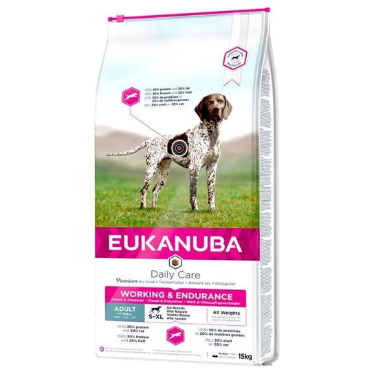 Eukanuba Dog Dry Premium Working & Endurance Chicken Bag 15 Eukanuba