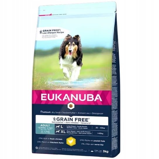 Eukanuba Grain Free Adult L+Xl Breed Chicken 3 Kg Eukanuba