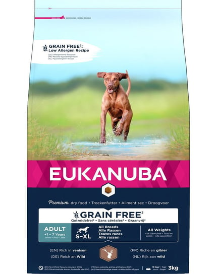 Eukanuba Grain Free Adult S/Xl Dziczyzna 3Kg Eukanuba
