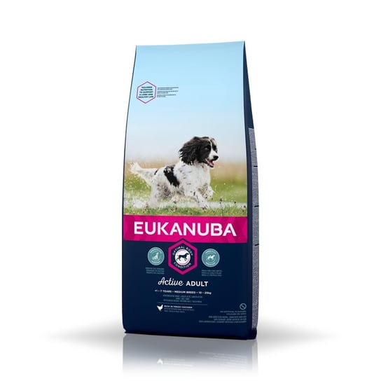 Eukanuba, karma dla psów, Active Adult Medium Breed, 15 kg. Eukanuba