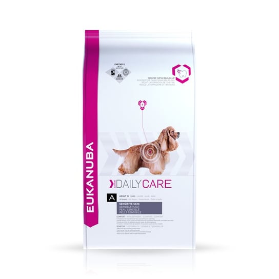 Eukanuba, karma dla psów, Daily Care Sensitive Skin Adult, 12kg. Eukanuba