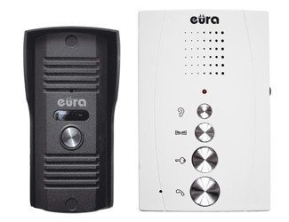 Eura-Tech, Domofon EURA ADP-11A3 INVITO biały głośnomówiący, b/słuchawkowy Eura-Tech