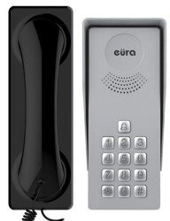 Eura-Tech, Domofon EURA ADP-37A3 INGRESSO NERO 1-rodzinny, Kaseta zewnętrzna z szyfratorem Eura-Tech