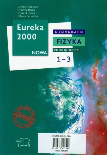 Eureka 2000. Nowa Fizyka 1-3. Podręcznik. Gimnazjum + CD Krupiński Leszek, Barna Grażyna, Dusza Ryszard