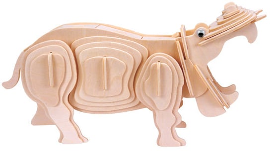 Eureka, łamigłówka drewniana Gepetto: Hipopotam (Hippopotamus) Eureka 3D
