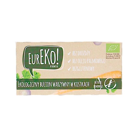 EurEKO, bulion warzywny w kostkach bezglutenowy bio, 100 g Eko Wital
