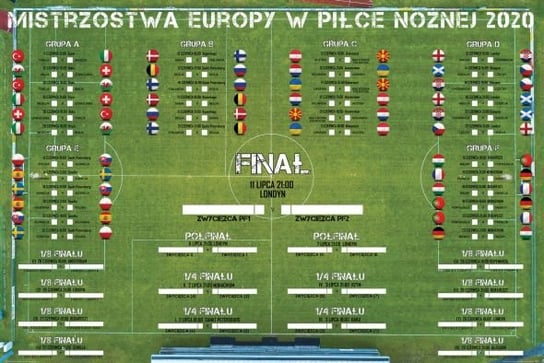 Euro 2020 Terminarz Rozgrywek - Plakat Nice Wall