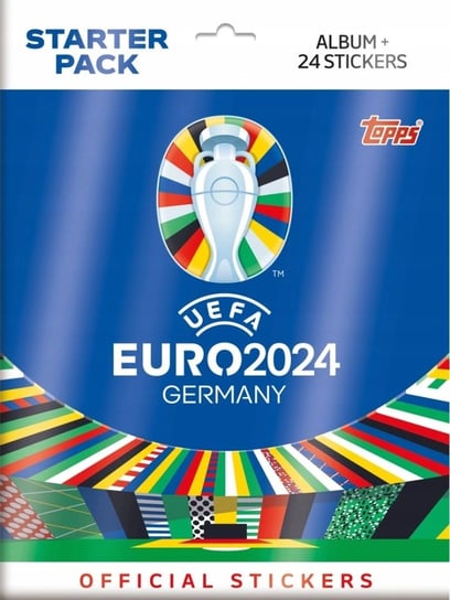 EURO 2024 TOPPS ZESTAW STARTOWY Album + 24 naklejki STARTER PACK UEFA Topps