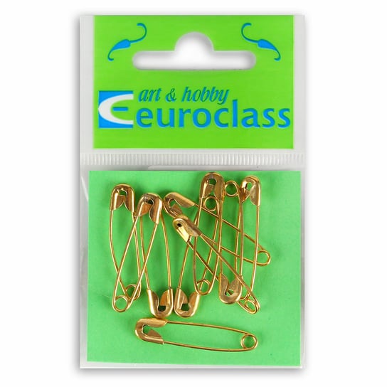 Euroclass, agrafka, złota, 34 mm, 10 sztuk Euroclass